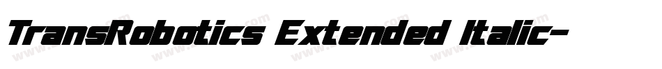 TransRobotics Extended Italic字体转换